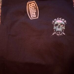 Sullen Black T-Shirt with Skull Graphic